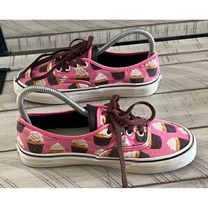 VANS PINK CUPCAKE CANVAS SHOES WOMEN'S SIZE 7.5/MEN'S SIZE 6